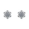 Erstwilder Essentials Snowflake Post Earrings - Silver Glitter