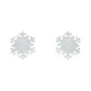 Erstwilder ACCESSORIES Essentials Snowflake Post Earrings - White Ripple