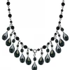 Glamware Faceted Jet Drop Necklace By Classic Hardware ACCESSORIES