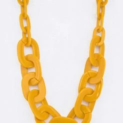 LA Jewelry Plaza Acrylic Chain Necklace - Mustard ACCESSORIES