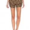 Red Ribbon APPAREL Leopard Print Knit Shorts