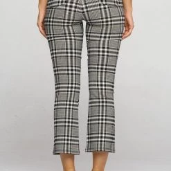 Chocolate USA High Waist Plaid Bootcut Pants