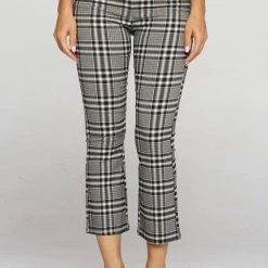 Chocolate USA High Waist Plaid Bootcut Pants
