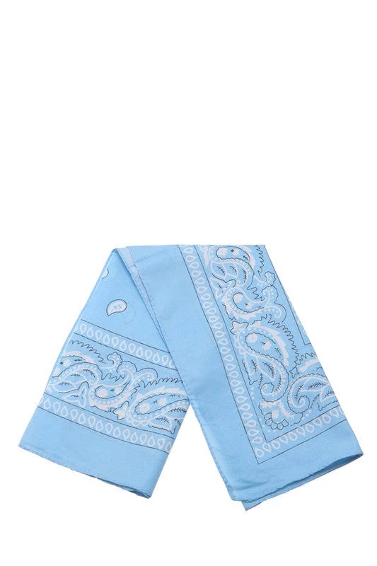 Icco Accessories Classic Bandana In Light Blue 3 Icco Accessories Classic Bandana In Light Blue