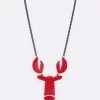 LA Jewelry Plaza Lobster Acrylic Necklace