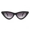 Cramilo Eyewear Rhinestone Cat Eye Sunglasses - Black ACCESSORIES