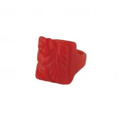 ACCESSORIES Rose & Leaf Retrolite Ring In Red By Classic Hardware
