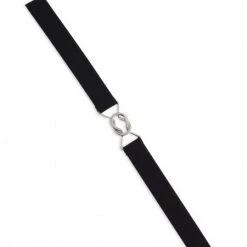 1” Black Elastic Waist Belt By Banned Apparel