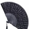EVERYTHING ELSE Oxana Black Lace Folding Fan By Banned Apparel