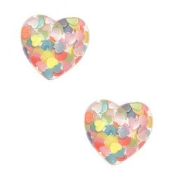 Andrea Bijoux Confetti Heart Post Earrings ACCESSORIES