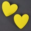 Anzell ACCESSORIES Heart Post Earrings - Yellow