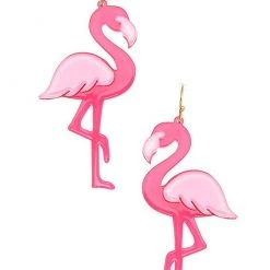 Andrea Bijoux ACCESSORIES Pink Flamingo Dangle Earrings