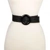 Andrea Bijoux Woven Stretch Belt With Acetate Buckle - Black