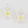 Anzell Acrylic Flower Dangle Earrings - White ACCESSORIES