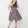 Rainbow Madras Plaid Dress By Unique Vintage APPAREL
