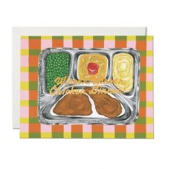 Red Cap Cards TV Dinner Greeting Card
