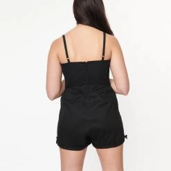 Black Cotton Sweetheart Romper By Unique Vintage NEW ARRIVALS 13 Black Cotton Sweetheart Romper By Unique Vintage NEW ARRIVALS