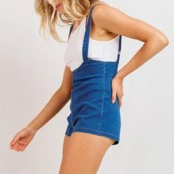 Better Be NEW ARRIVALS Blue Denim Suspender Shorts