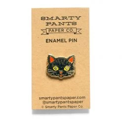 Smarty Pants Paper Co. Black Cat Enamel Pin