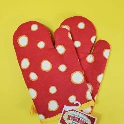 Streamline Mushroom Oven Mitt Set - Dots