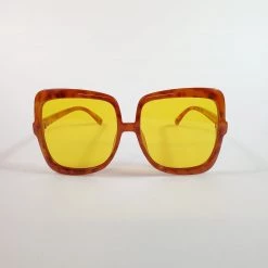 LA Jewelry Plaza Large Square Sunglasses In Orange Tortoiseshell COMING SOON