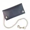 Mascorro Leather 7" Black Oil-Tanned Leather Tri-Fold Chain Wallet ACCESSORIES