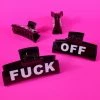 Girly Accessories Fuck Off Hair Clip - Black