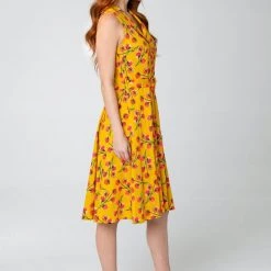 "Cherry Tomato Vine" Print Dress By Miss Lulo APPAREL