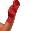 Leg Avenue Wrist Length Satin Gloves In Red ACCESSORIES