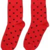 Girly Accessories Red & Black Heart Socks