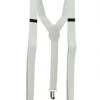 Red Apple Accessories Suspenders - White
