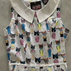Cats Print Dress By Retrolicious APPAREL
