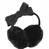 Jeanne Simmons Black Faux Fur Earmuffs With Bow