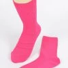 H & D Accessories Crew Socks - Fuchsia