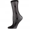 MeMoi Black Net Crew Sock - Hearts ACCESSORIES