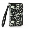 Comeco NEW ARRIVALS Glow-in-the-Dark Skeleton Parts Wristlet Wallet