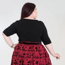 Hell Bunny APPAREL Philippa Top In Black