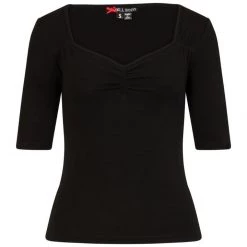 Hell Bunny APPAREL Philippa Top In Black