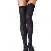 Leg Avenue Opaque Thigh Highs In Black HOSIERY