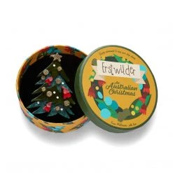 Erstwilder ACCESSORIES An Australian Christmas Collection Yuletide Timber Brooch