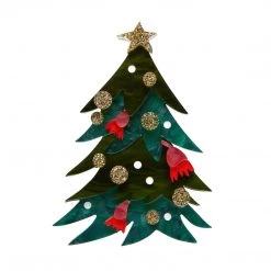 Erstwilder ACCESSORIES An Australian Christmas Collection Yuletide Timber Brooch