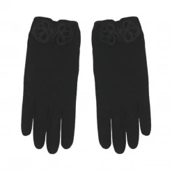 Jeanne Simmons Black Gloves With Frog Fastener