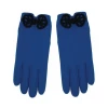 Jeanne Simmons ACCESSORIES Blue Gloves With Frog Fastener