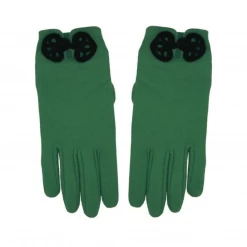 Jeanne Simmons Green Gloves With Frog Fastener ACCESSORIES