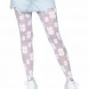 Leg Avenue HOSIERY Sheer White Daisy Pattern Tights