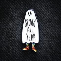 Ectogasm “Spooky All Year" Rainbow Ghost Enamel Pin NEW ARRIVALS