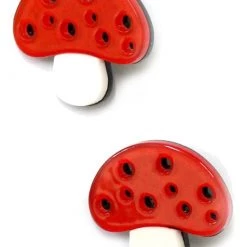 Girly Accessories Acrylic Mushroom Post Earrings