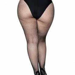 Leg Avenue XL & LARGER Plus Size Fishnet Pantyhose In Black