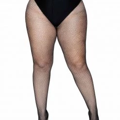 Leg Avenue XL & LARGER Plus Size Fishnet Pantyhose In Black