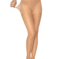 Leg Avenue HOSIERY Sheer Cuban Heel Backseam Pantyhose In Nude